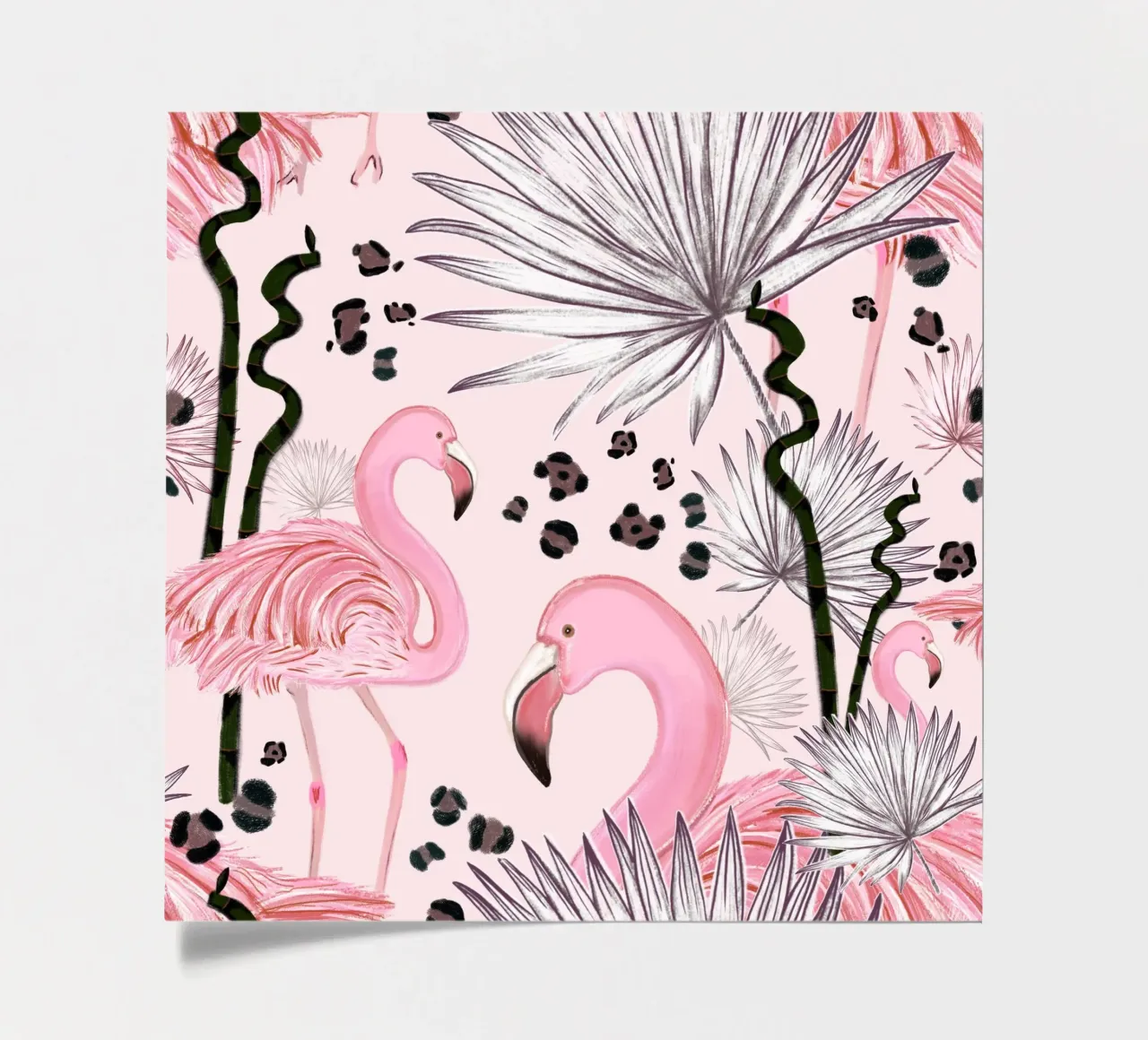 Flamingos with leopard prints sticker sheet by gulsengunel