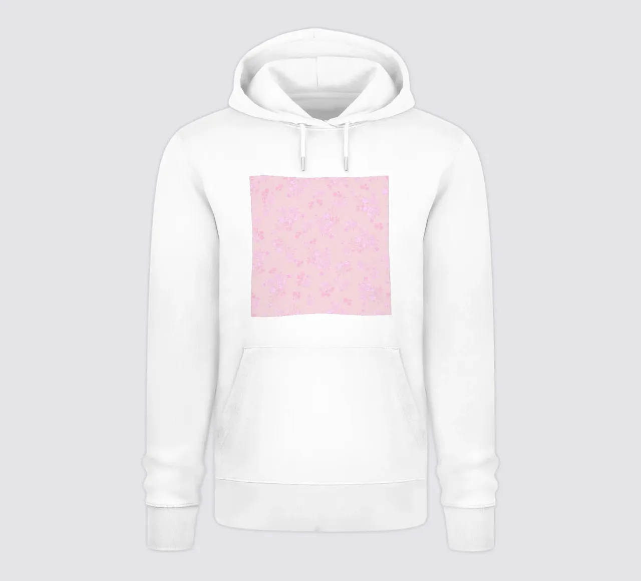 Modello ditsy rosa con motivo rosa felpa con cappuccio da gulsengunel
