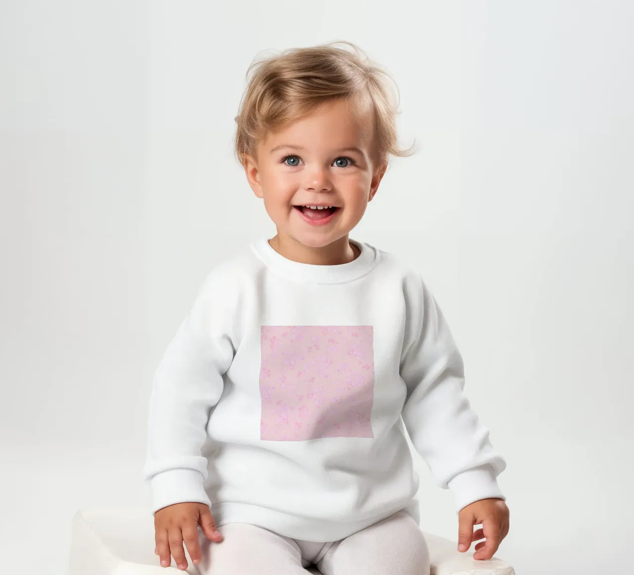 Modello ditsy rosa con motivo rosa felpa neonato da gulsengunel