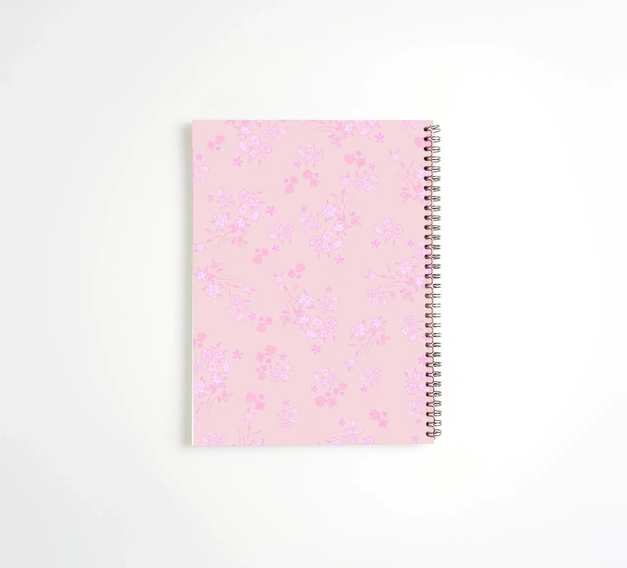 Pink ditsy pattern with pink pattern spiral notebook by gulsengunel