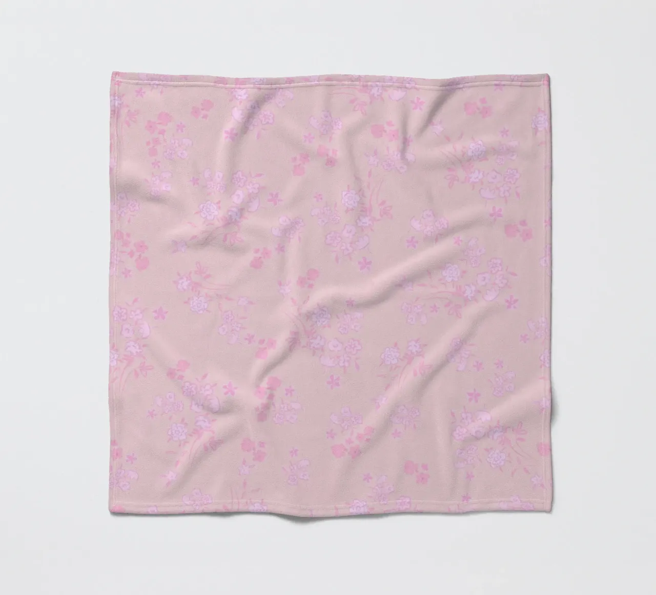 Pink ditsy pattern with pink pattern fleece blanket by gulsengunel