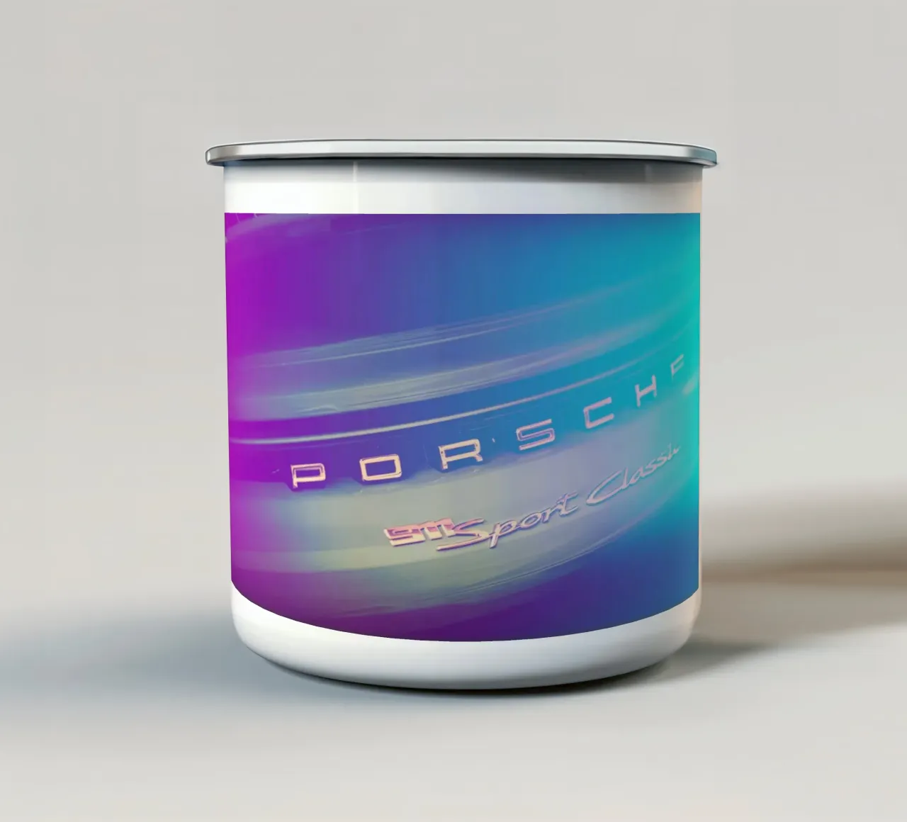 Porsche 911 tazza in smalto da Flo Klein