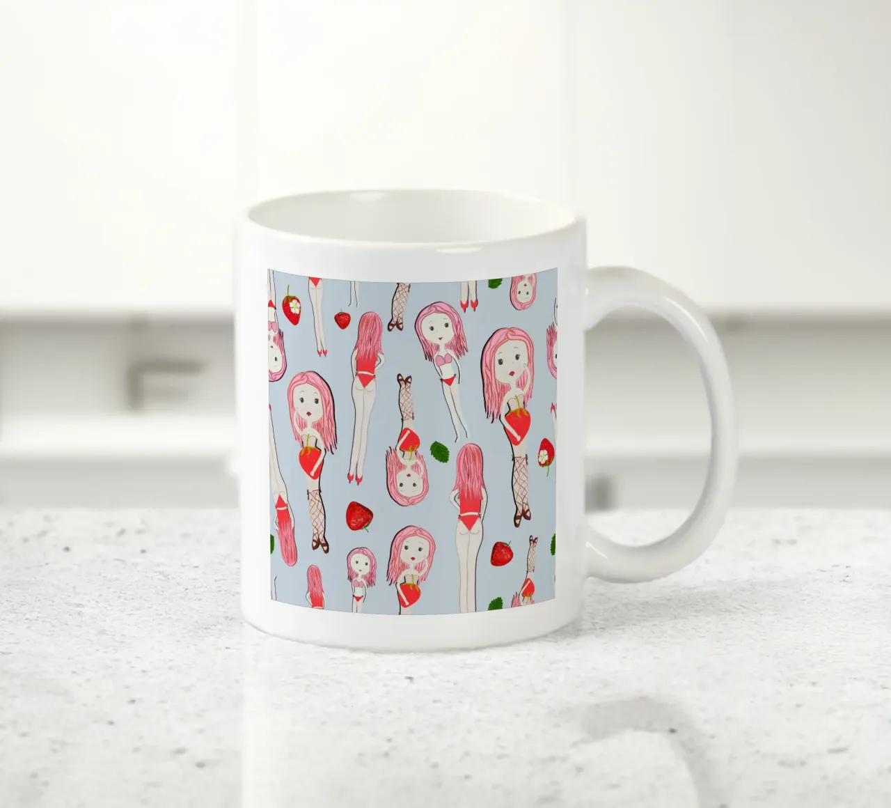 Le ragazze fragola in vacanza tazza in ceramica da gulsengunel