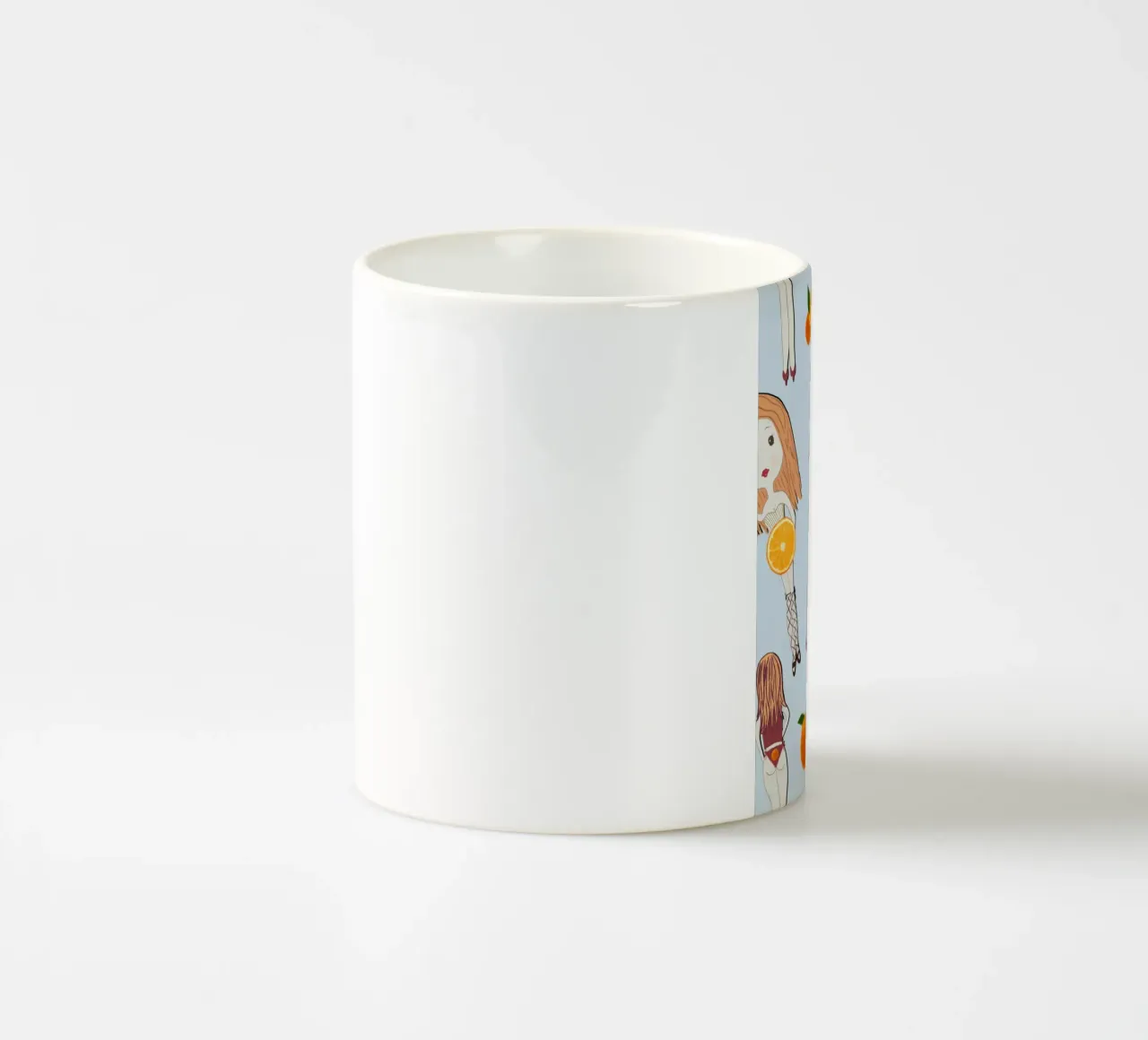 Ragazza arancione in vacanza tazza in ceramica da gulsengunel