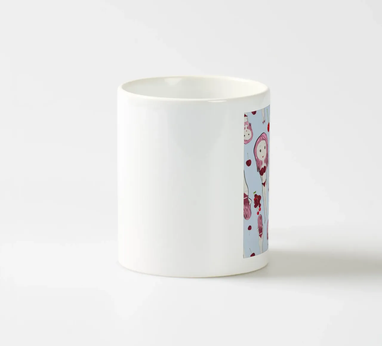 Ragazza ciliegia in vacanza tazza in ceramica da gulsengunel