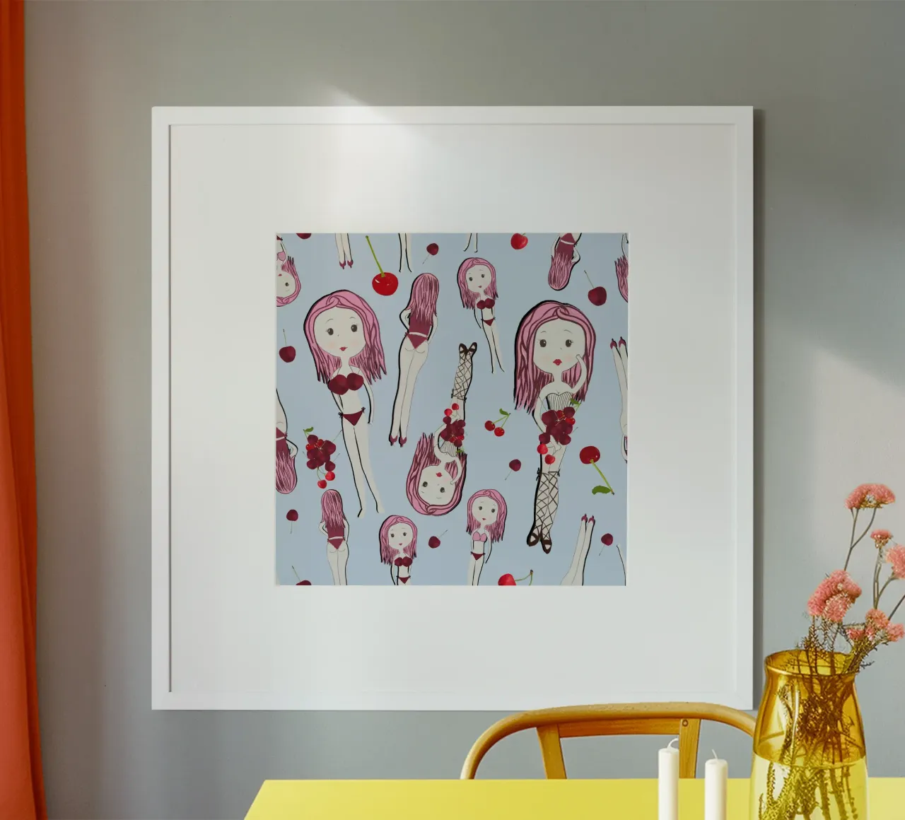 Ragazza ciliegia in vacanza poster da gulsengunel