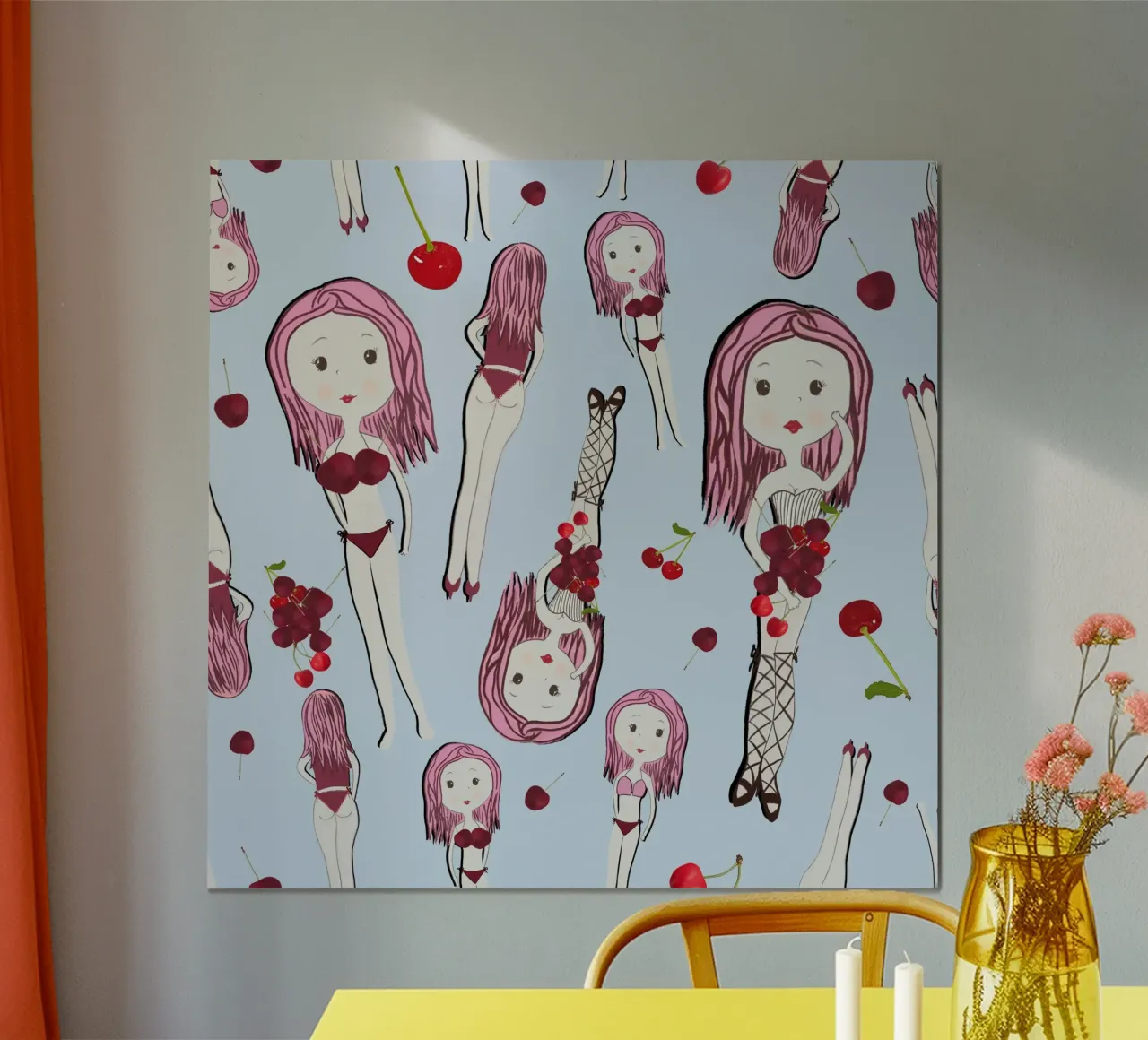 Ragazza ciliegia in vacanza poster da gulsengunel