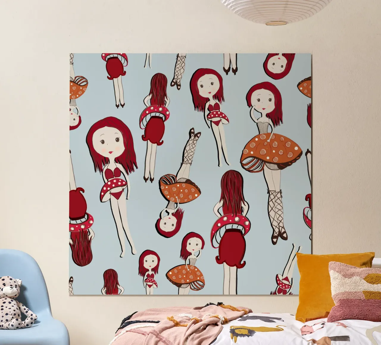La ragazza dei funghi in vacanza carta hahnemühle da gulsengunel