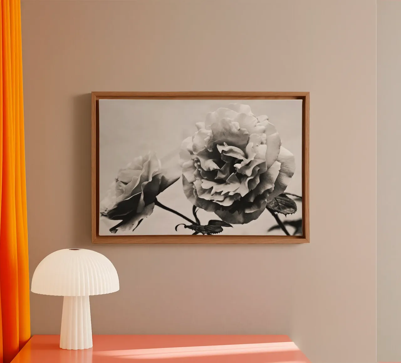 The Language of Roses canvas with Floater frame by PhotoVibe Decor