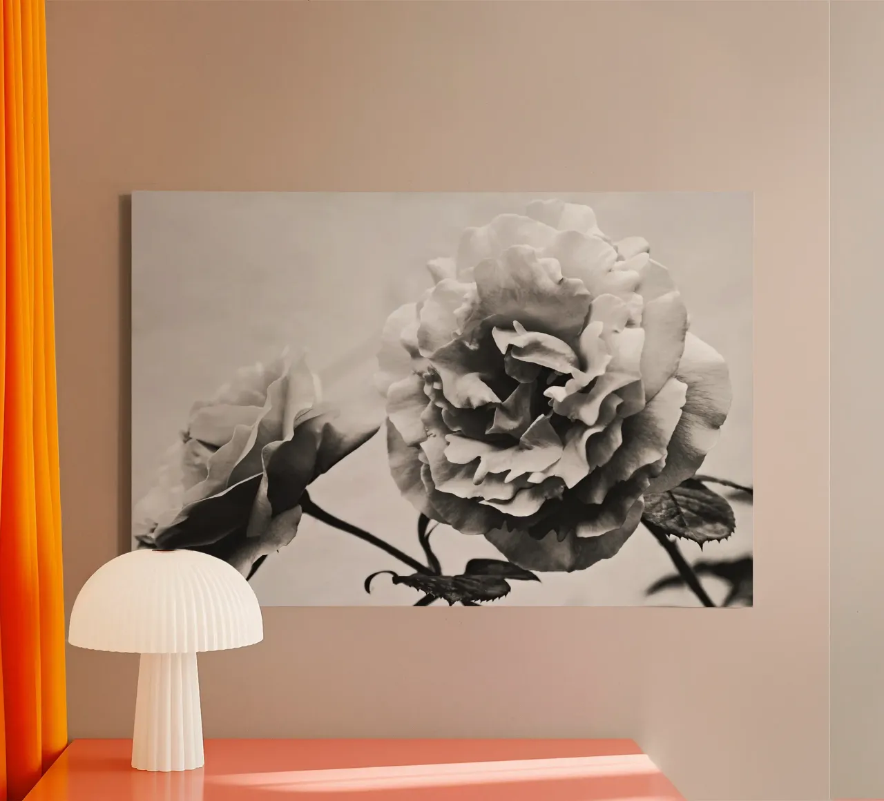 The Language of Roses canvas with Floater frame by PhotoVibe Decor