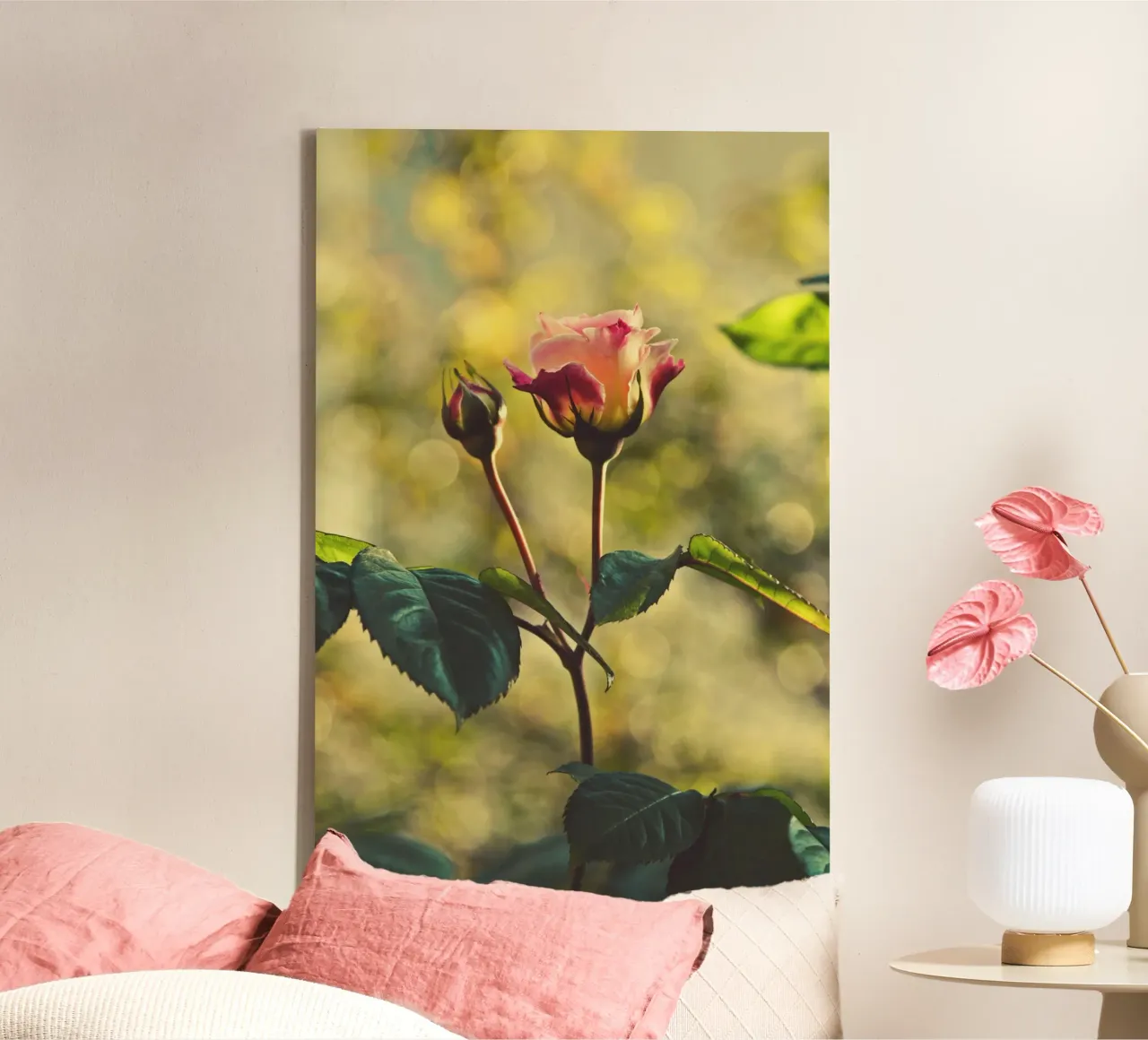 The Language of Roses canvas with Floater frame by PhotoVibe Decor