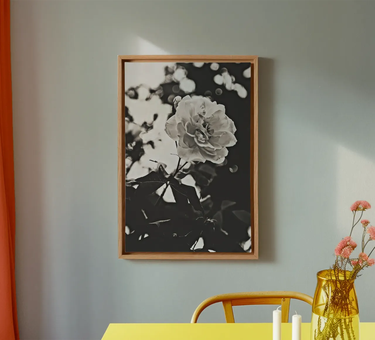 The Language of Roses canvas with Floater frame by PhotoVibe Decor