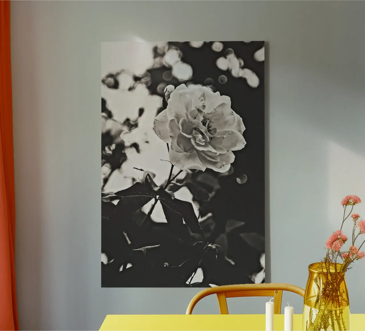 The Language of Roses canvas with Floater frame by PhotoVibe Decor