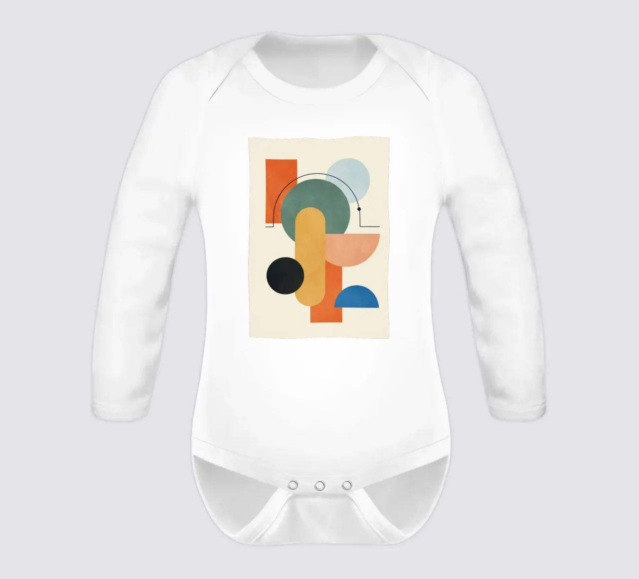 Geometric Color Play 03 body neonato maniche lunghe da cityart