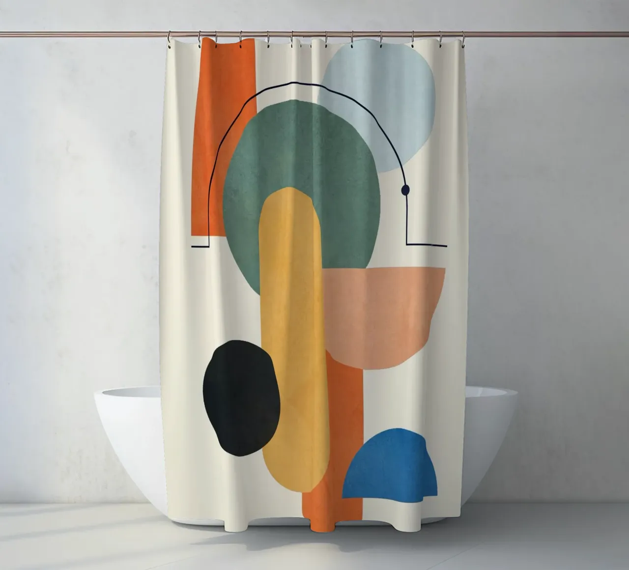 Geometric Color Play 03 tenda da doccia da cityart