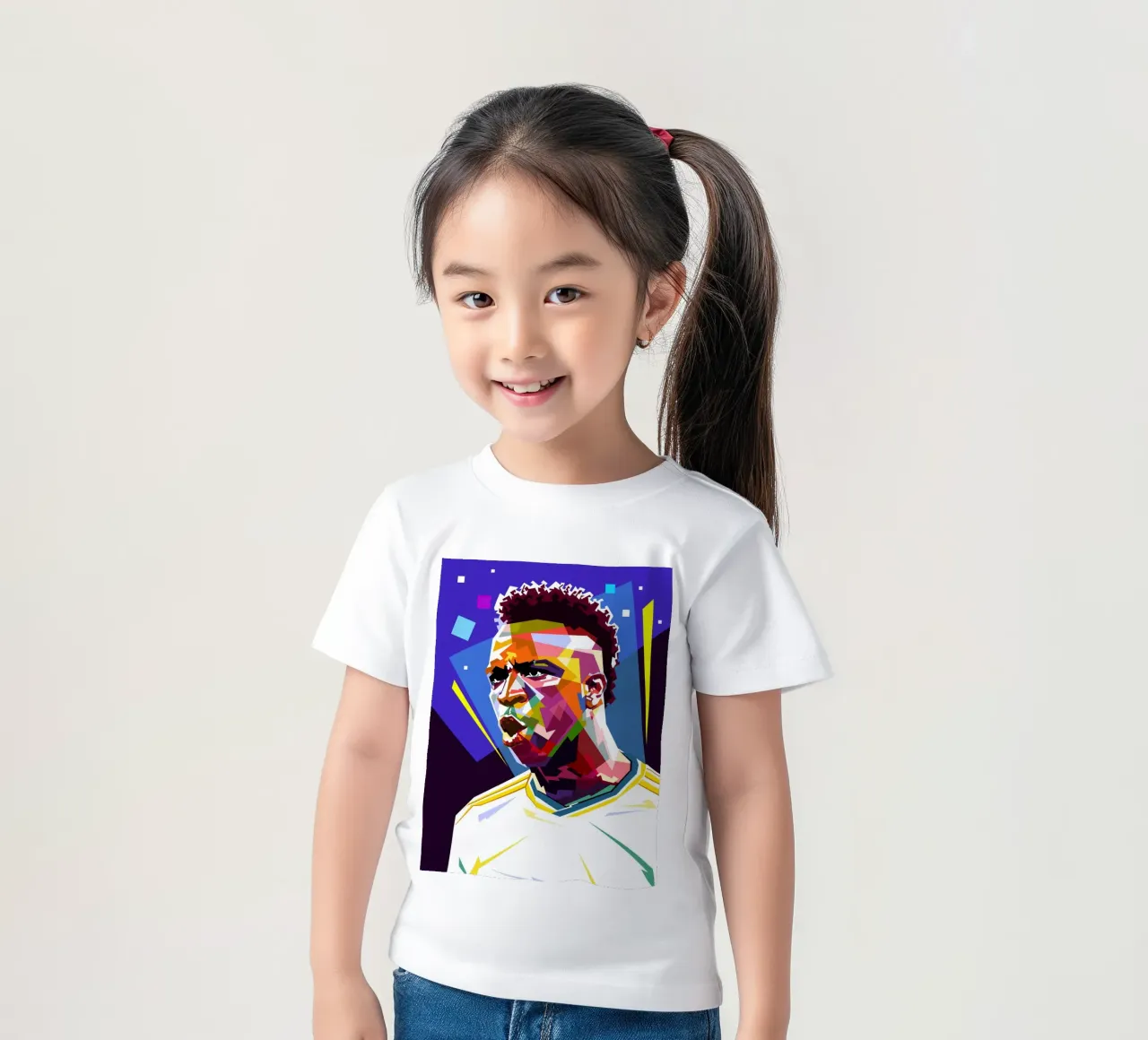 Vini Jr wpap style t-shirt bambini da Ghost Art