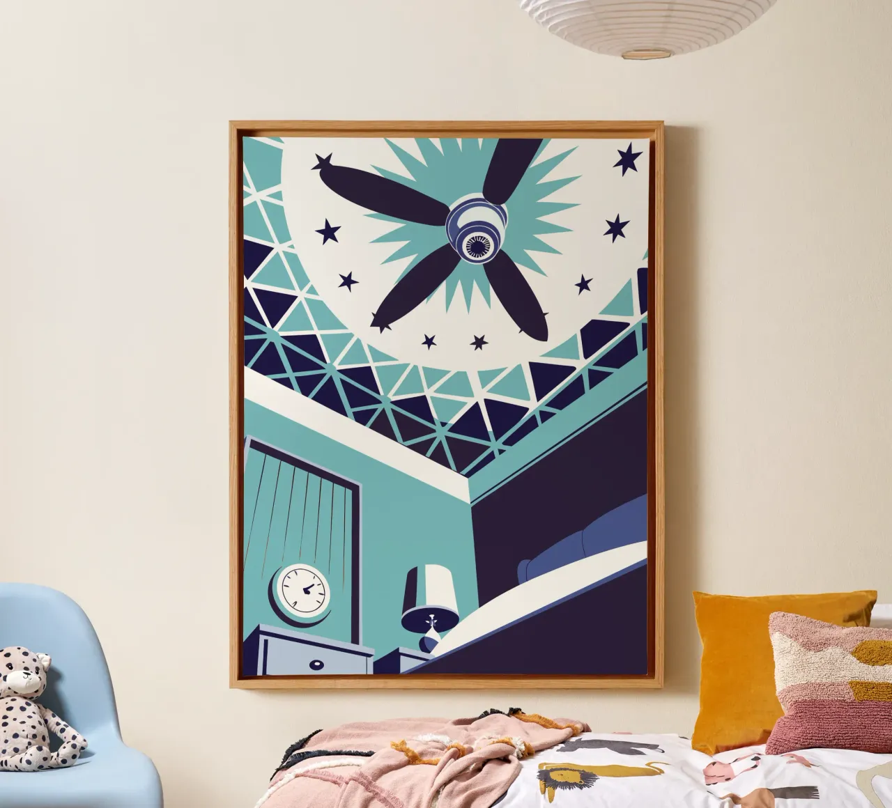 Kamers in het huis canvas met Baklijst van STORE PRESENCE