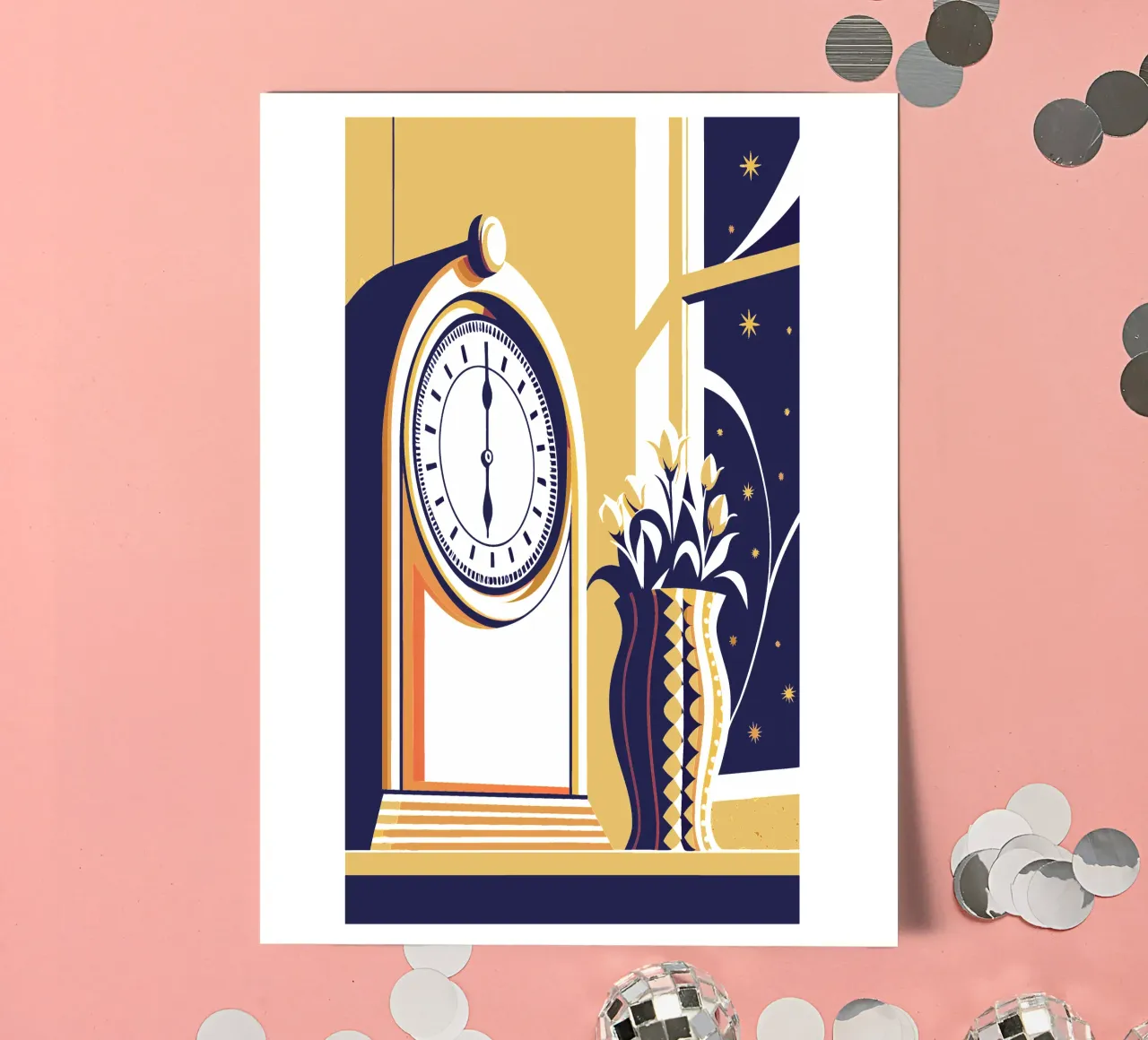 Clock and Flower Vase sticker sheet by STORE PRESENCE
