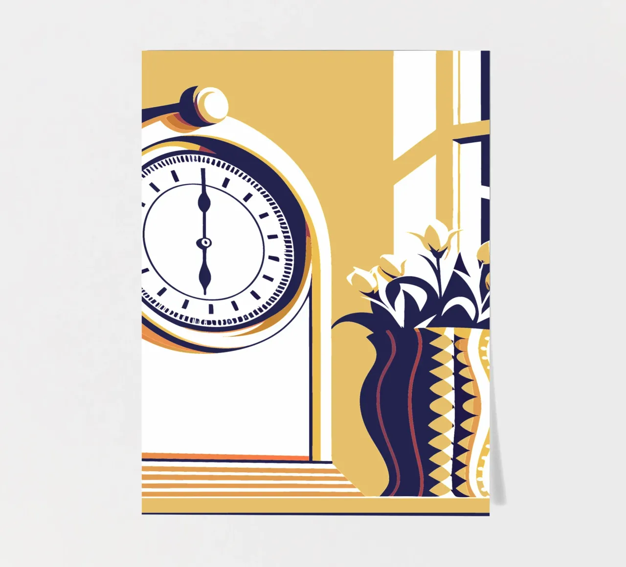 Clock and Flower Vase sticker sheet by STORE PRESENCE