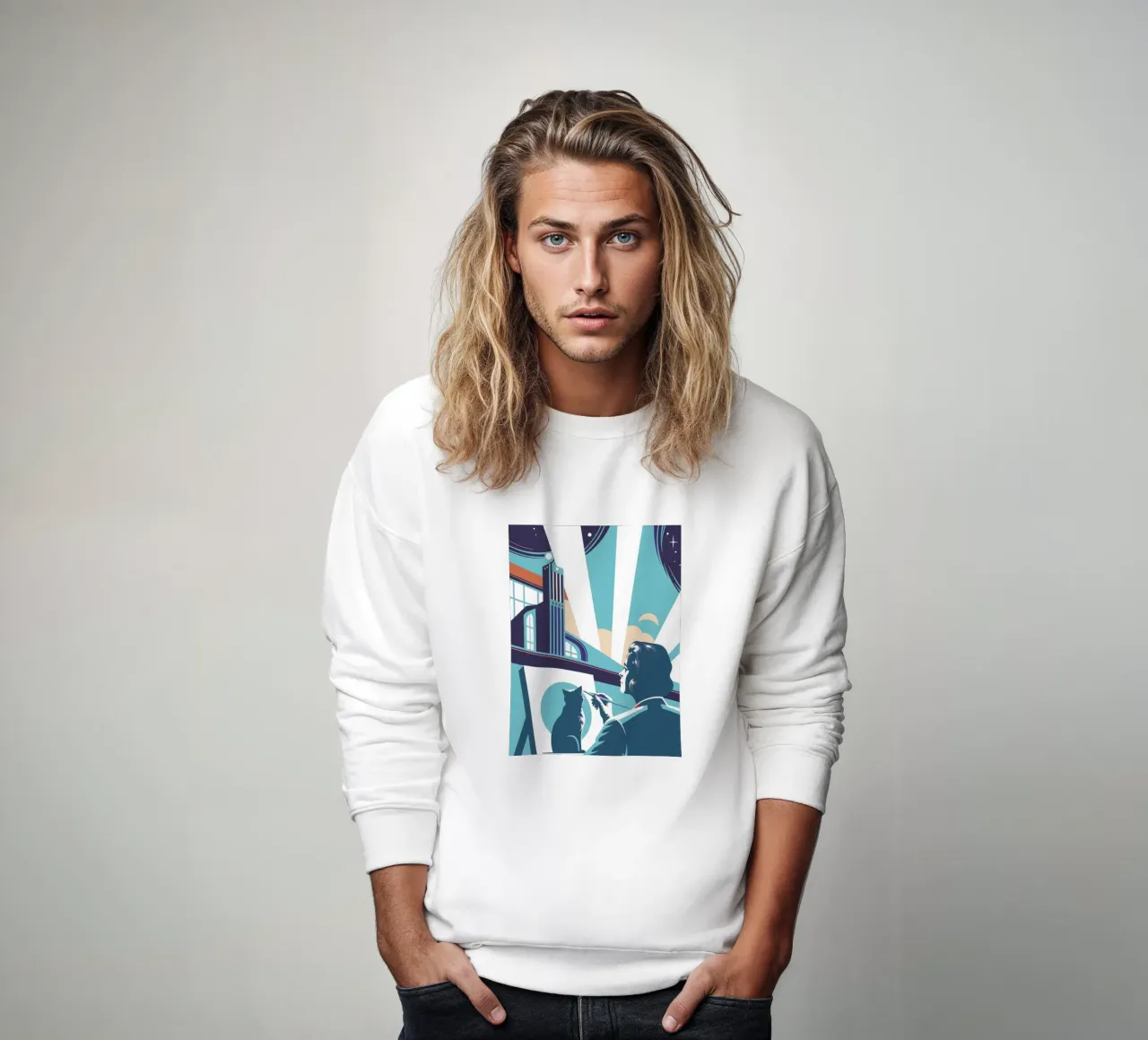 Persone che dipingono felpa da STORE PRESENCE