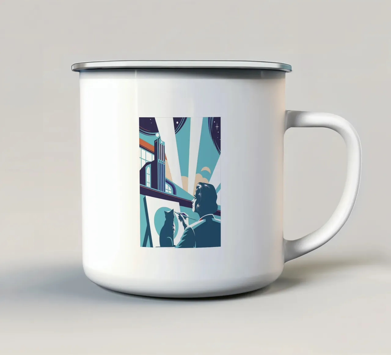 Persone che dipingono tazza in smalto da STORE PRESENCE