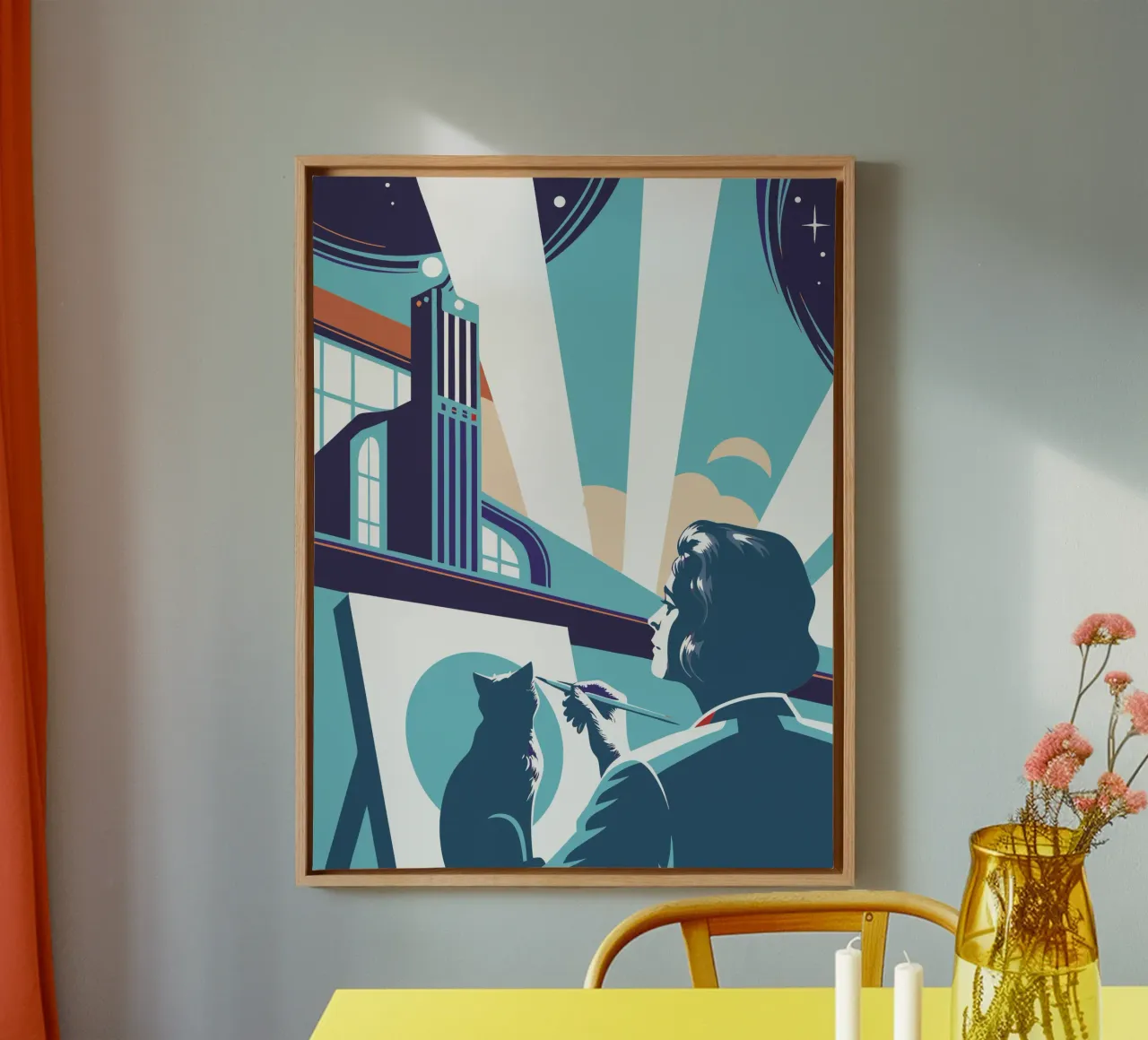 Mensen Schilderen canvas met Baklijst van STORE PRESENCE