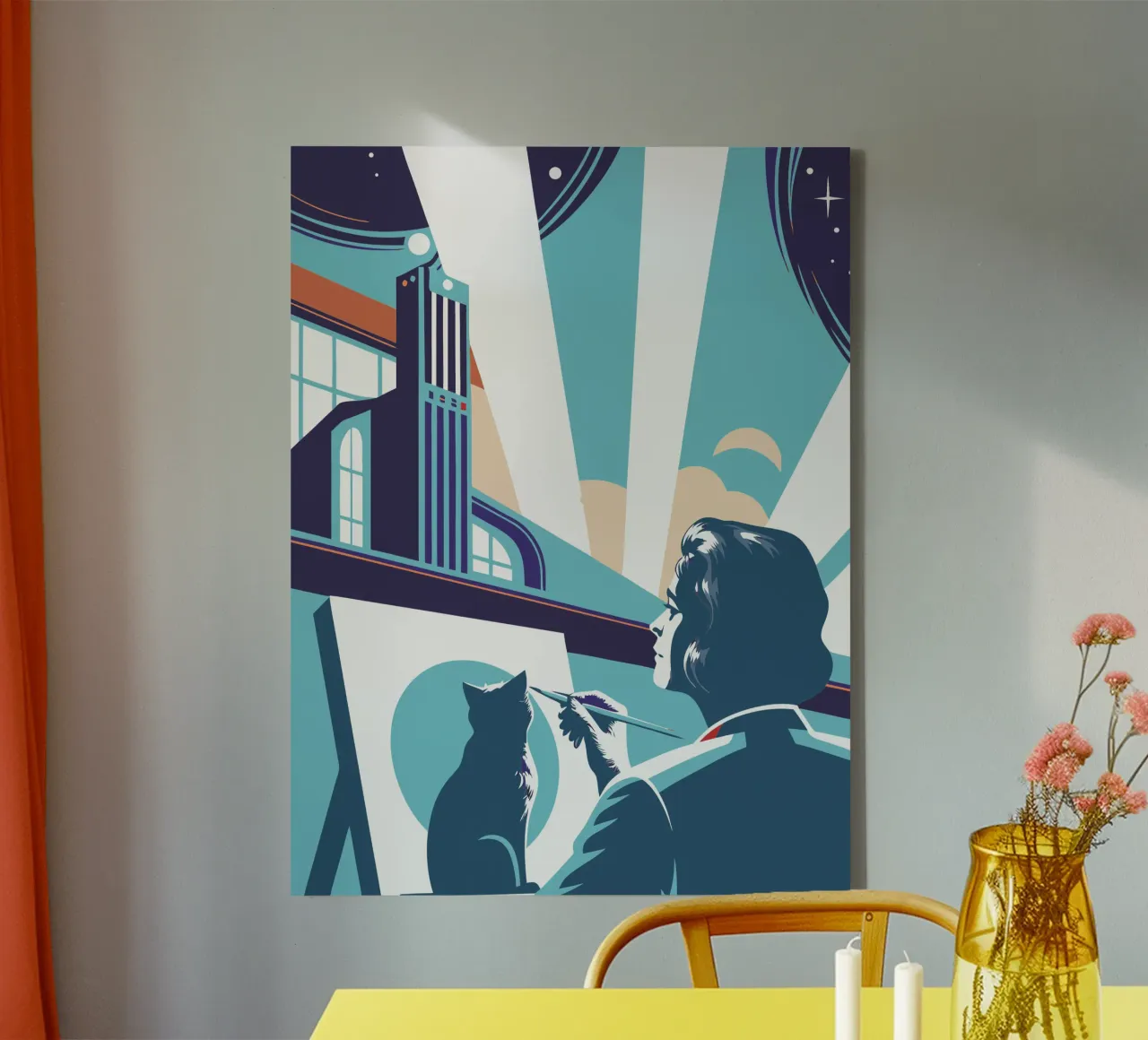 Mensen Schilderen canvas met Baklijst van STORE PRESENCE
