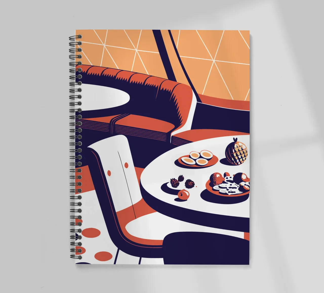 Dining Table and Fruit spiral notebook by STORE PRESENCE