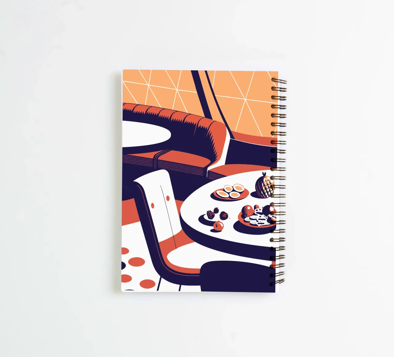 Dining Table and Fruit spiral notebook by STORE PRESENCE