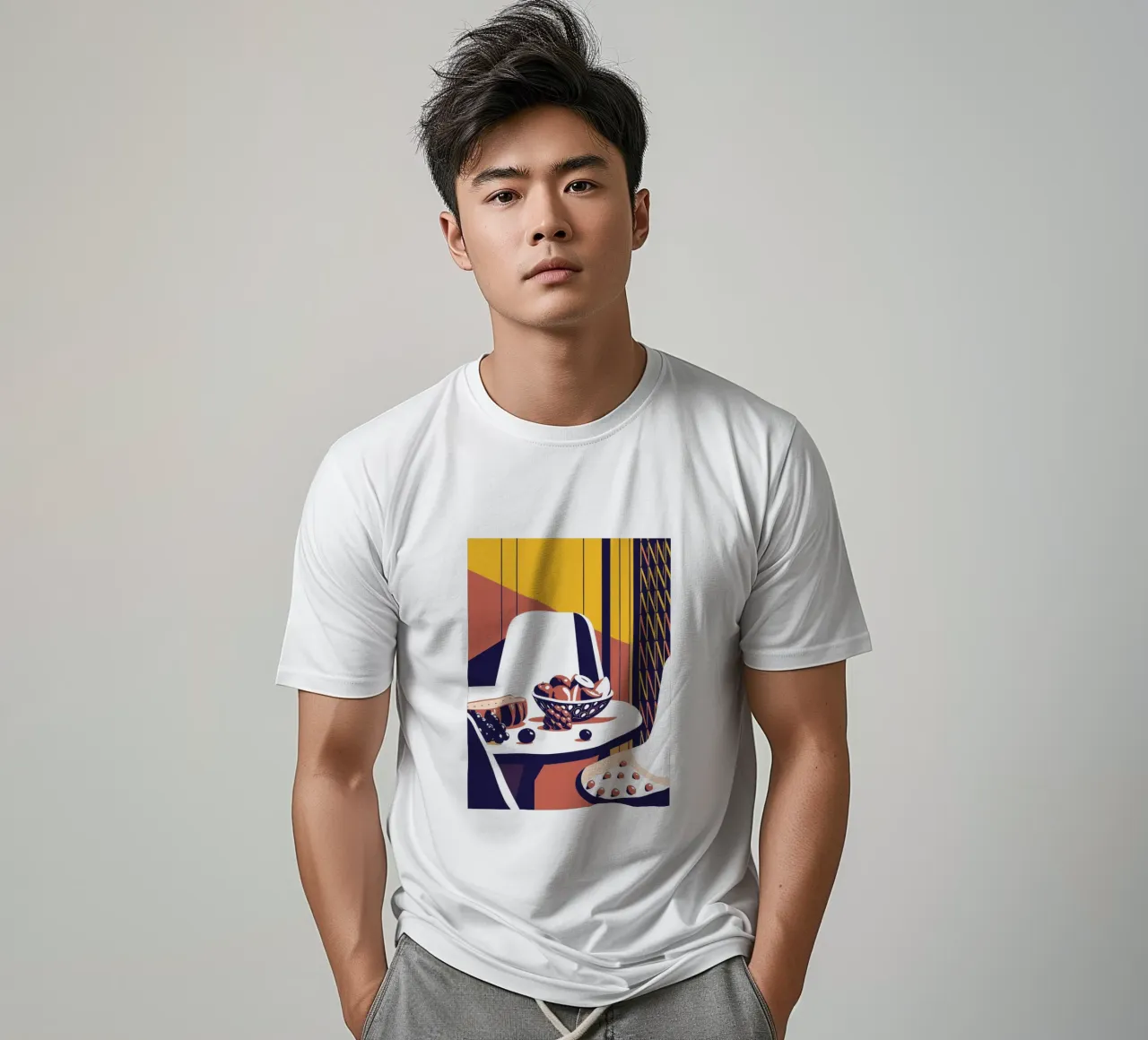 Tavolo da pranzo e frutta t-shirt da STORE PRESENCE