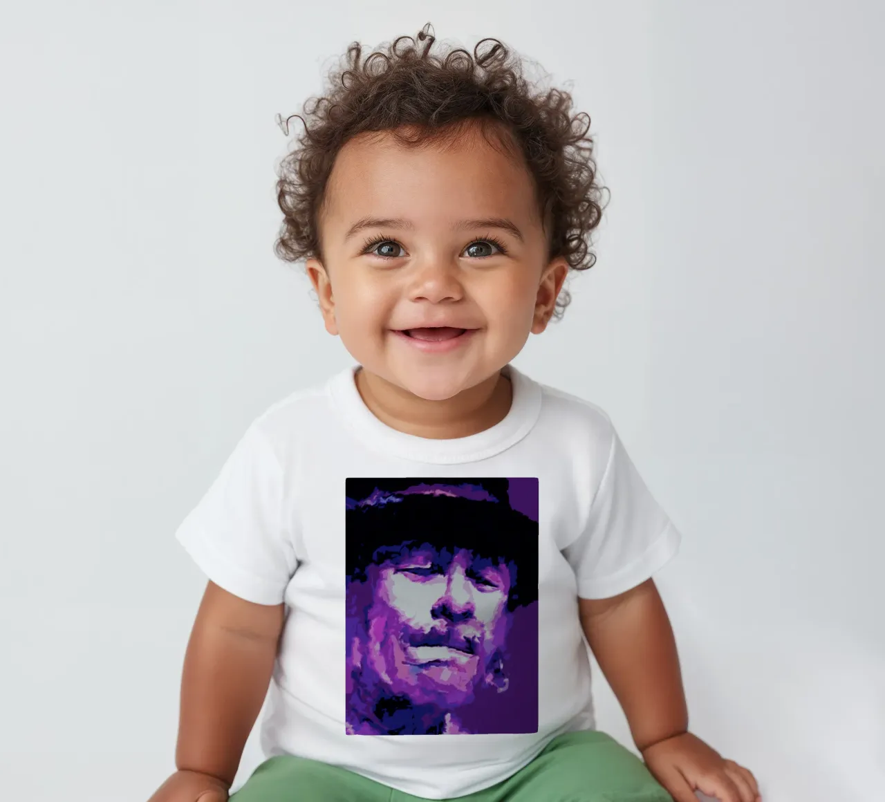 Carlos Santana pop art style maglietta neonato da Ghost Art