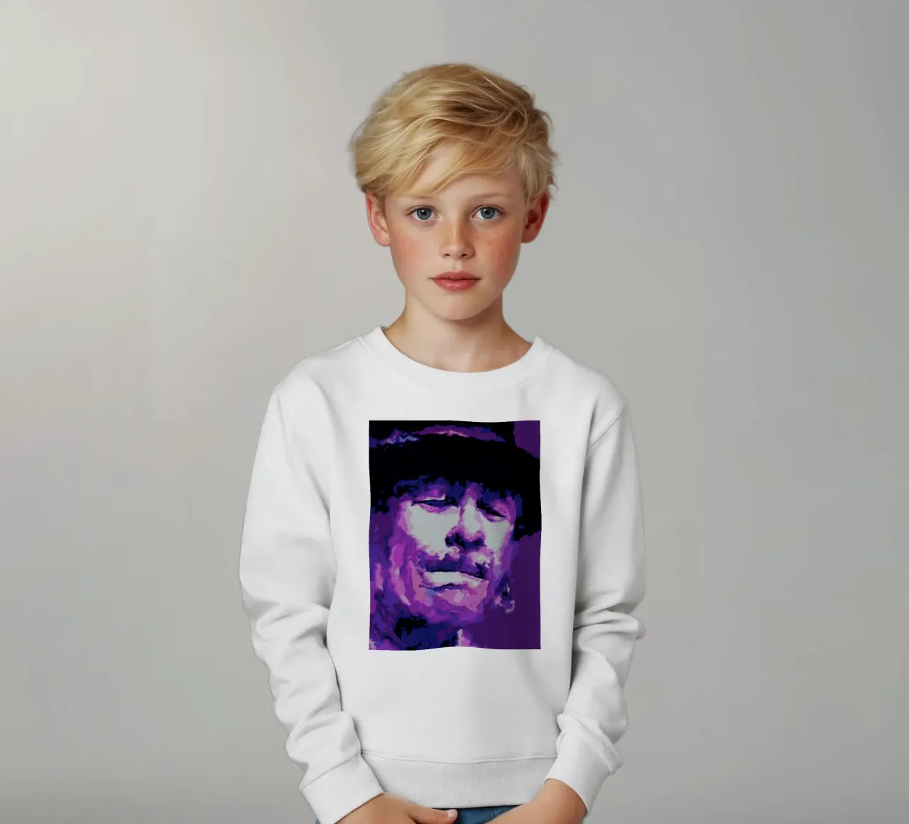 Carlos Santana pop art style felpa bambino da Ghost Art