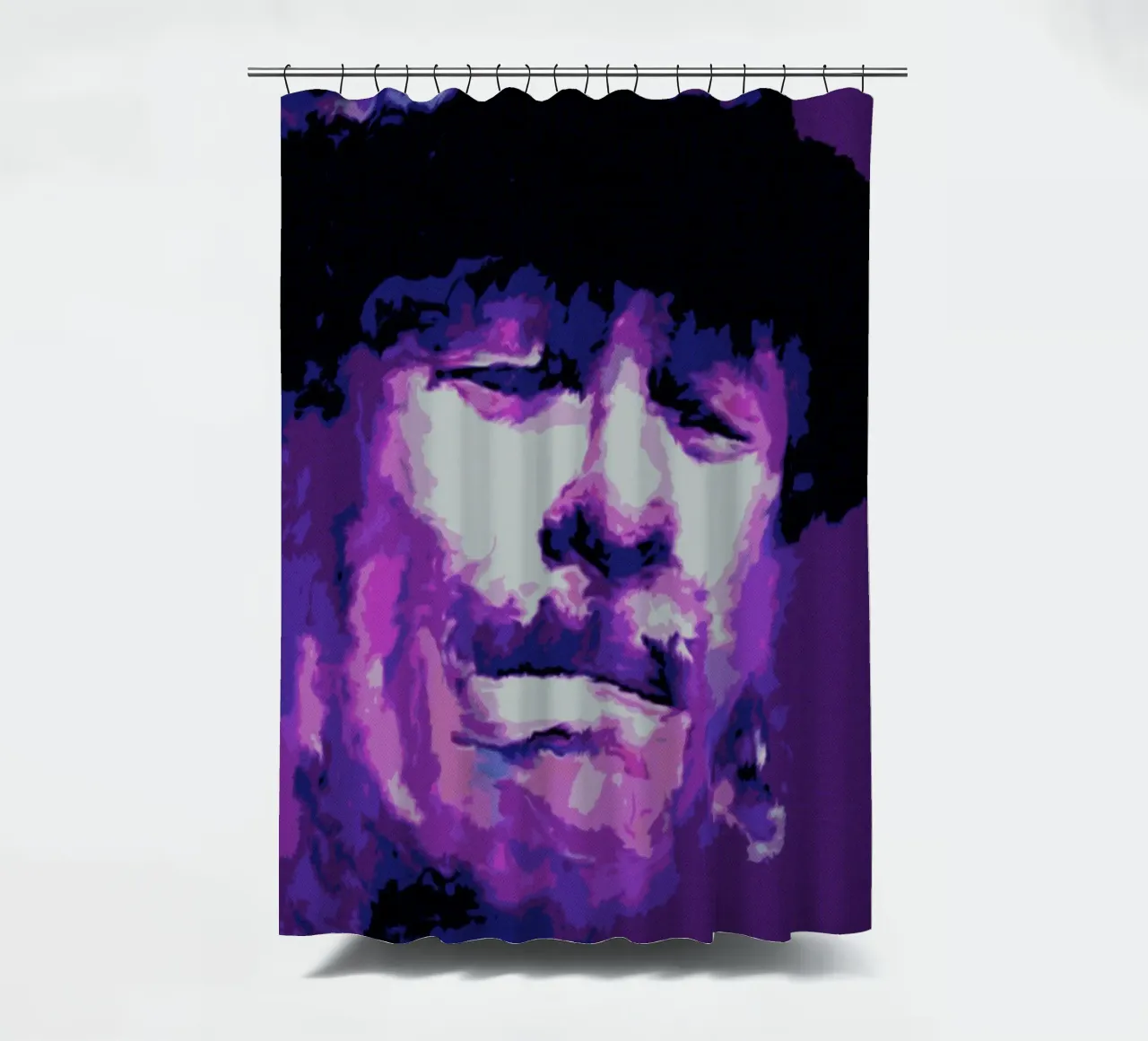 Carlos Santana pop art style tenda da doccia da Ghost Art