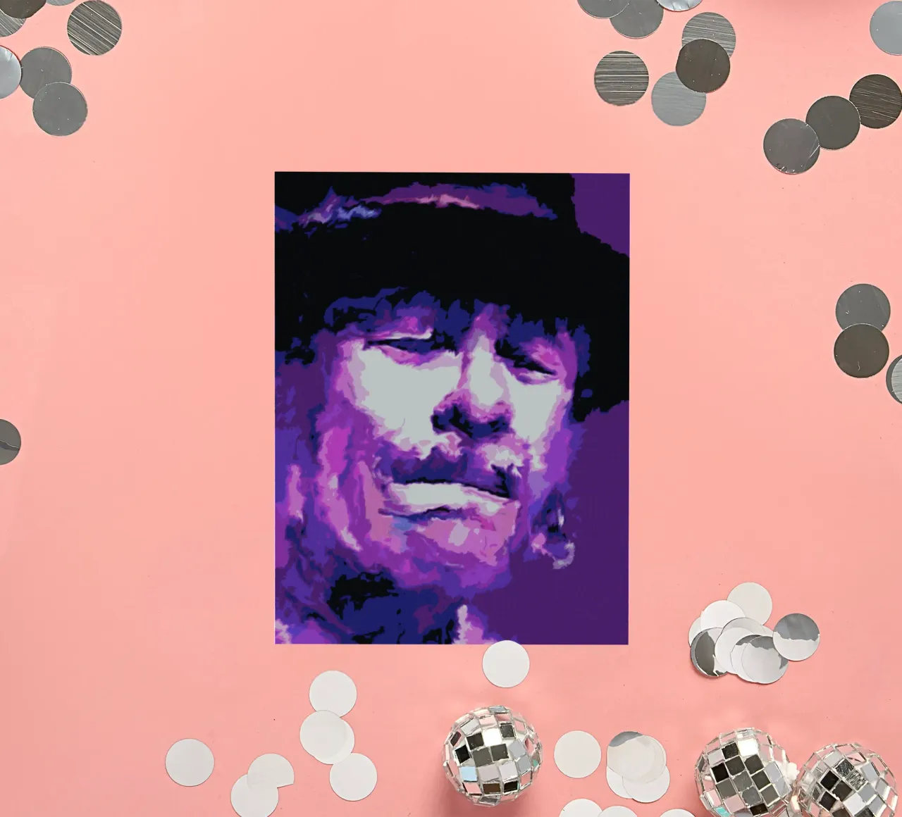 Carlos Santana pop art style adesivo da Ghost Art