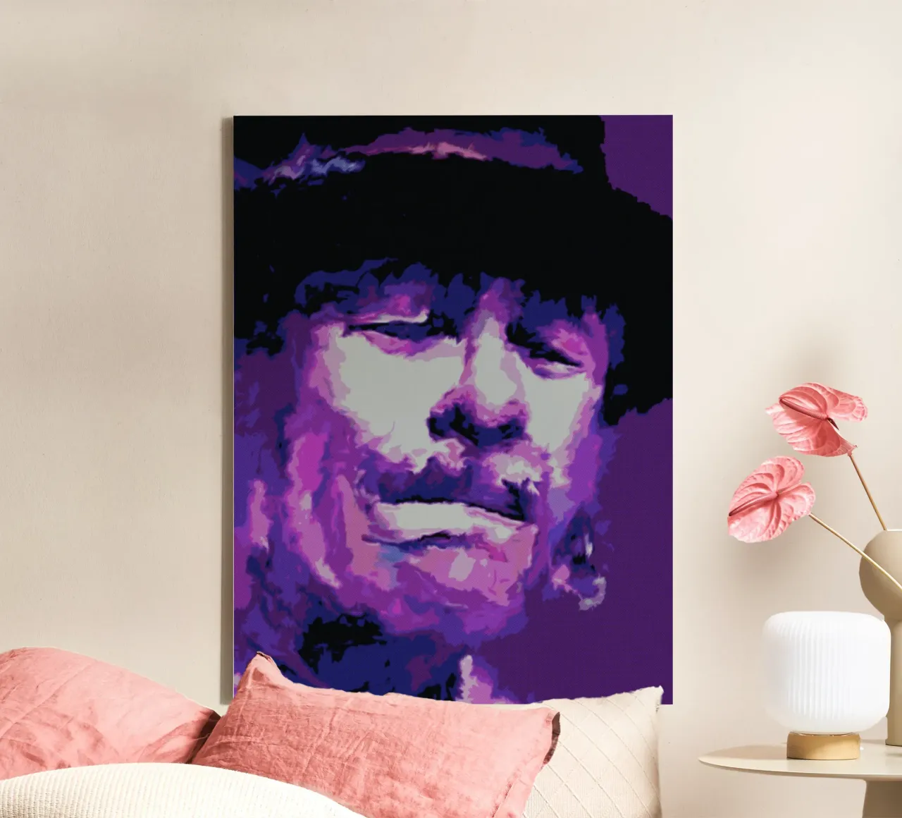Carlos Santana pop art style tela da Ghost Art
