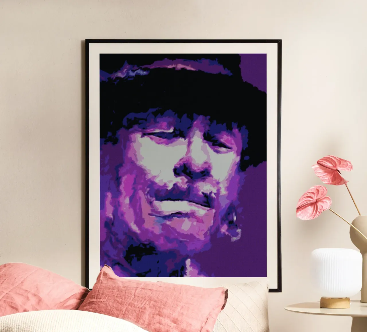 Carlos Santana pop art style carta hahnemühle da Ghost Art
