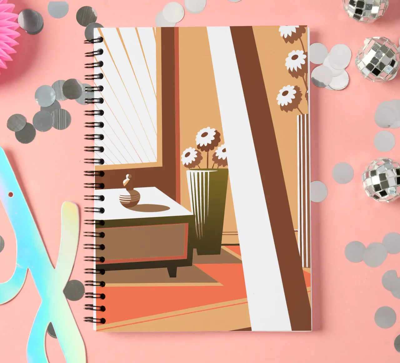 Vase à fleurs carnet à spirale de STORE PRESENCE