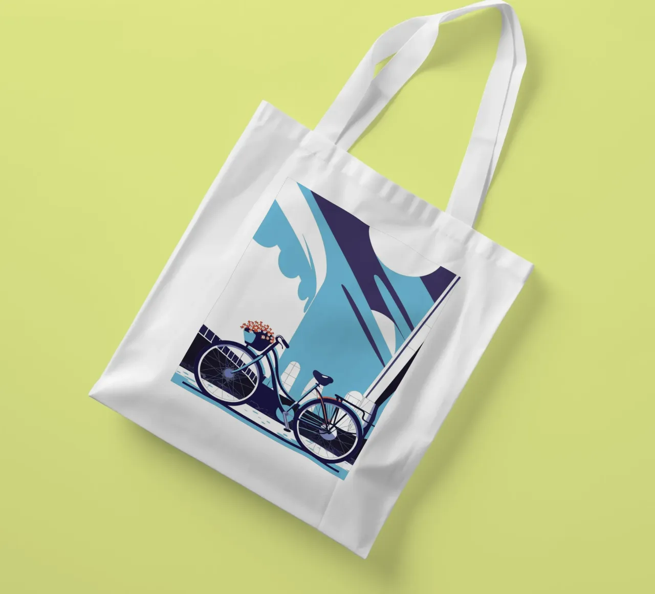Biciclette e fiori borsa in juta da STORE PRESENCE