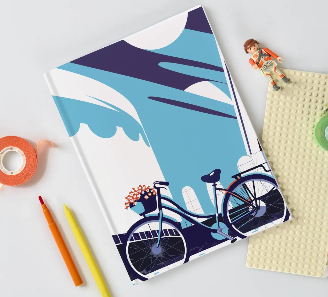 Bikes and Flowers notebook by STORE PRESENCE