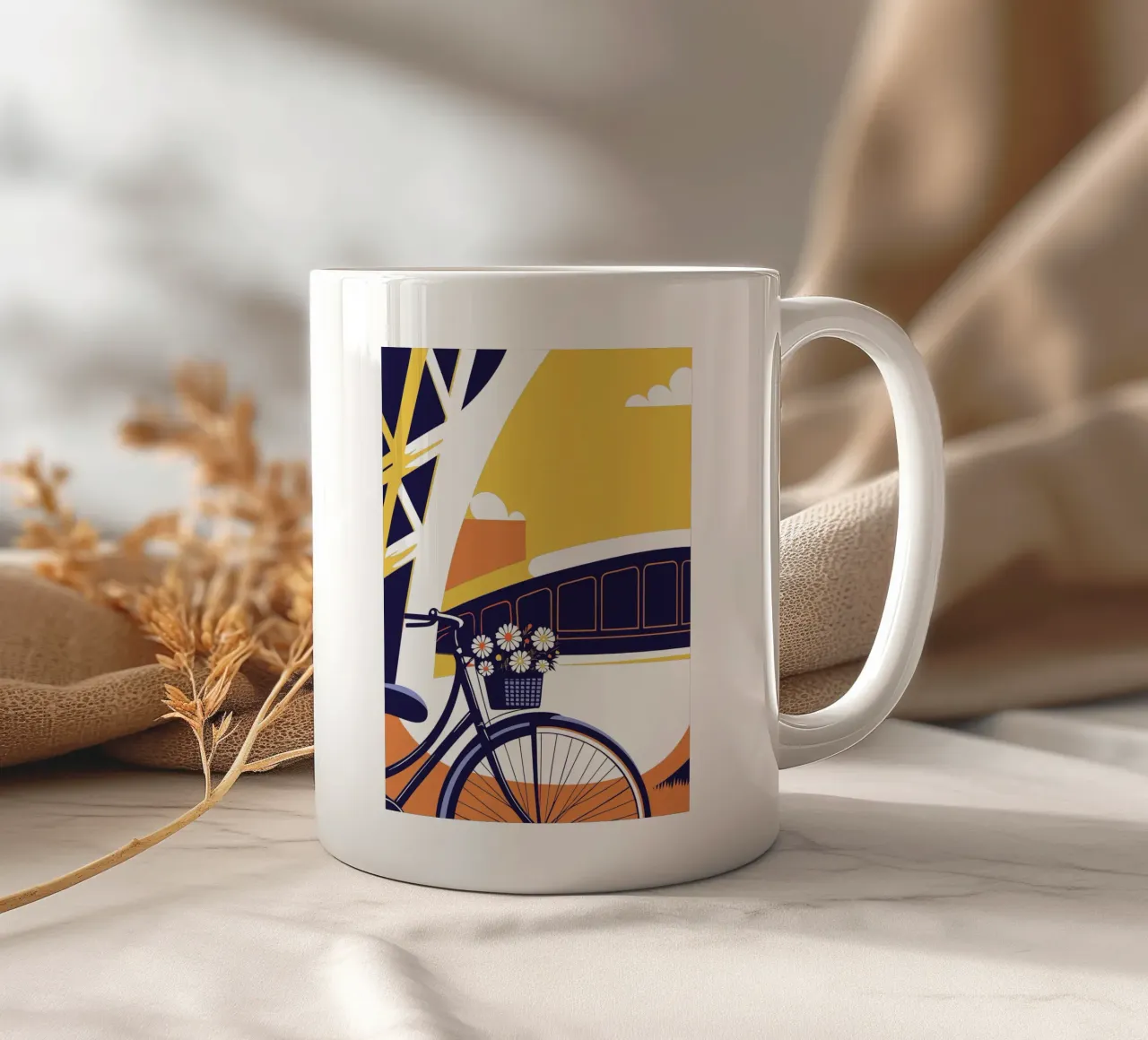 Biciclette e fiori tazza in ceramica da STORE PRESENCE