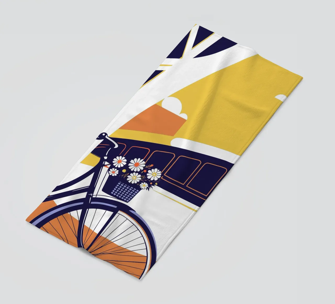 Biciclette e fiori telo mare da STORE PRESENCE