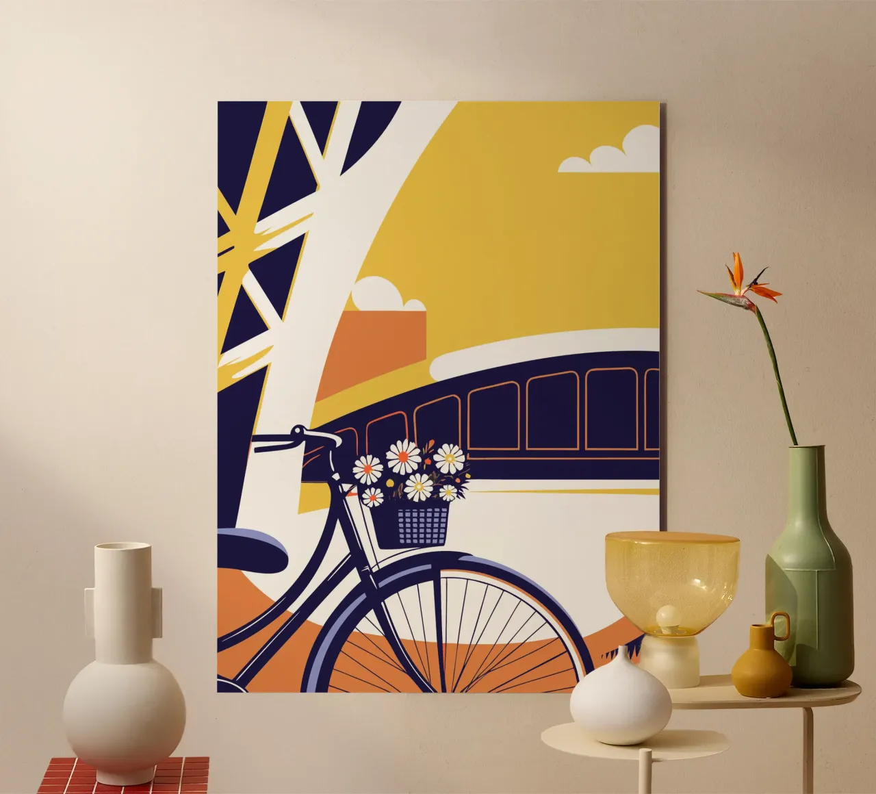 Biciclette e fiori alluminio dibond da STORE PRESENCE