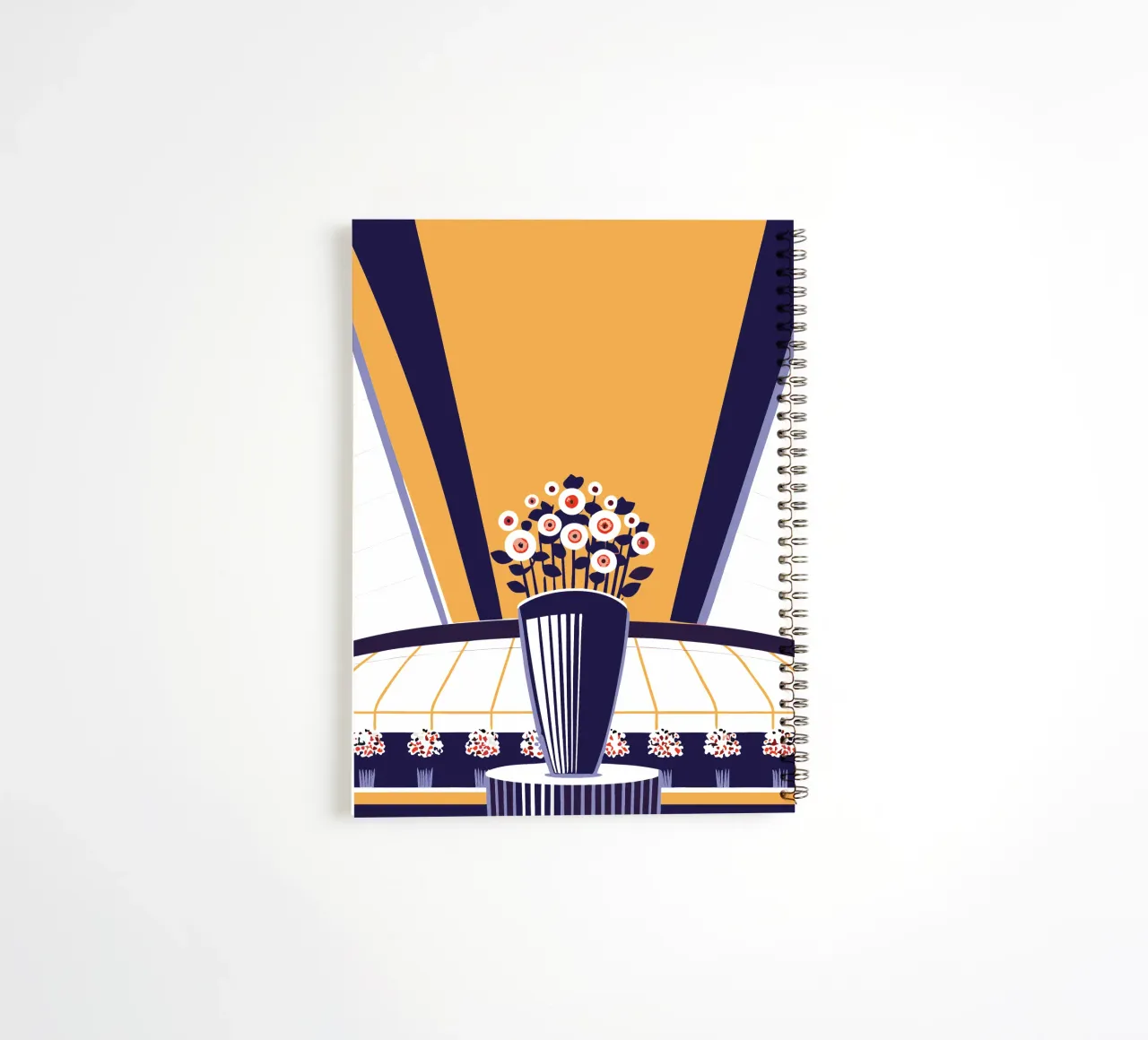 Flower vase spiral notebook by STORE PRESENCE