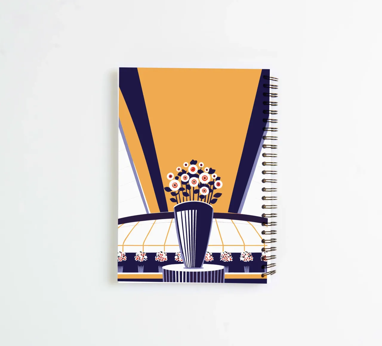 Flower vase spiral notebook by STORE PRESENCE