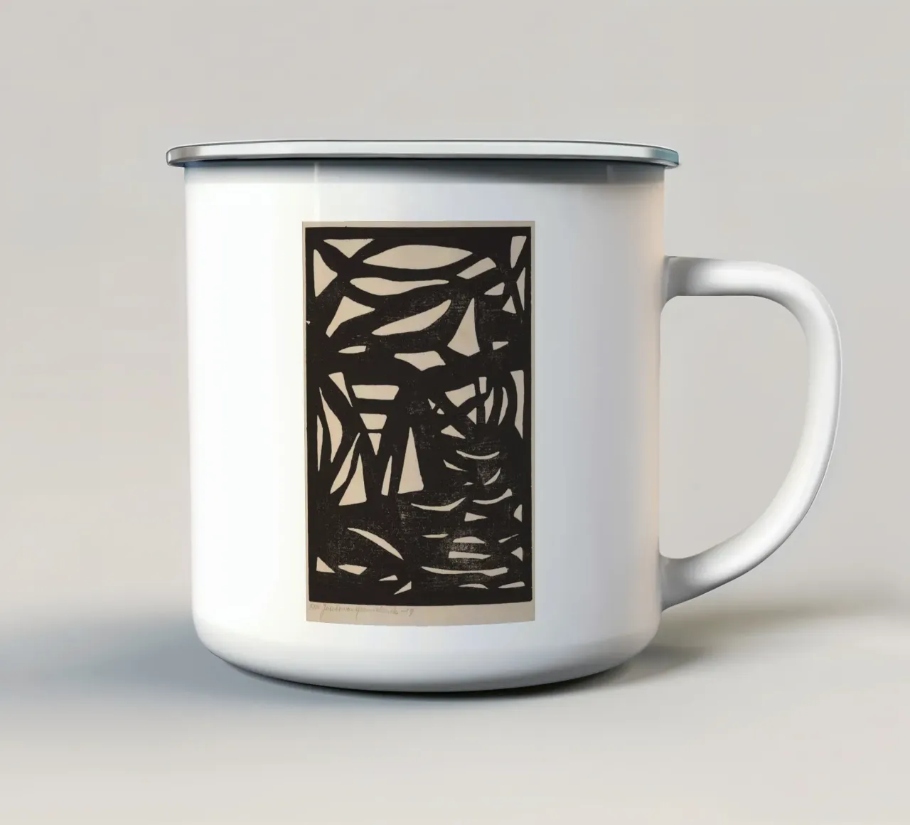 Composition XXII tazza in smalto da vintageshop