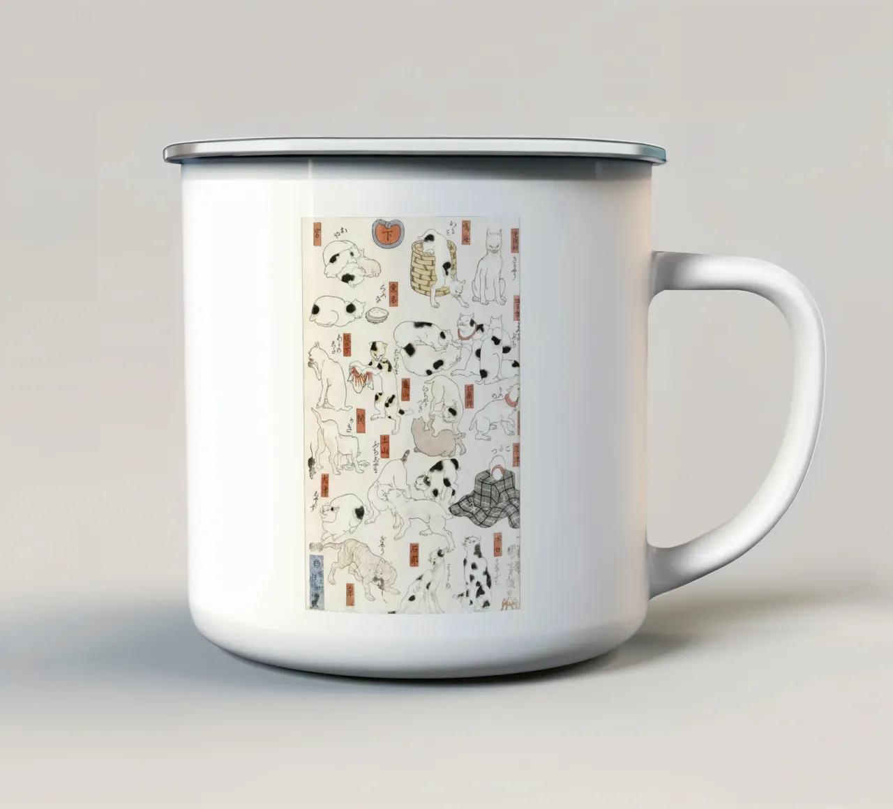 Cats vintage japanese tazza in smalto da vintageshop