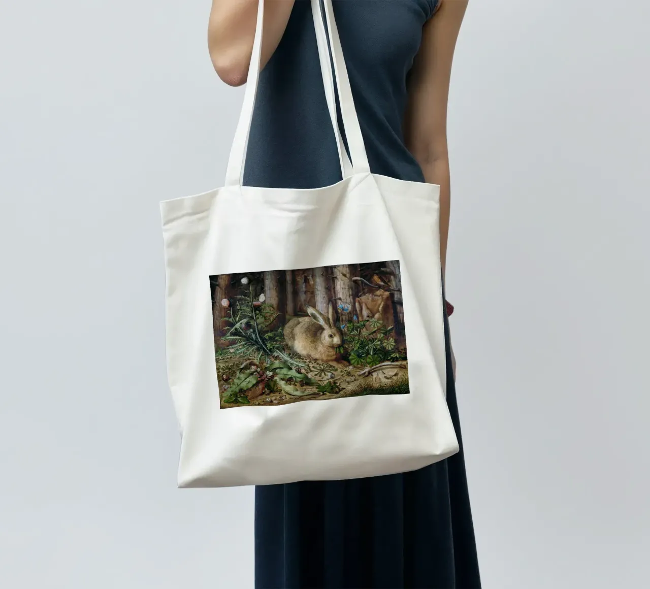A Hare in the Forest borsa in juta da vintageshop