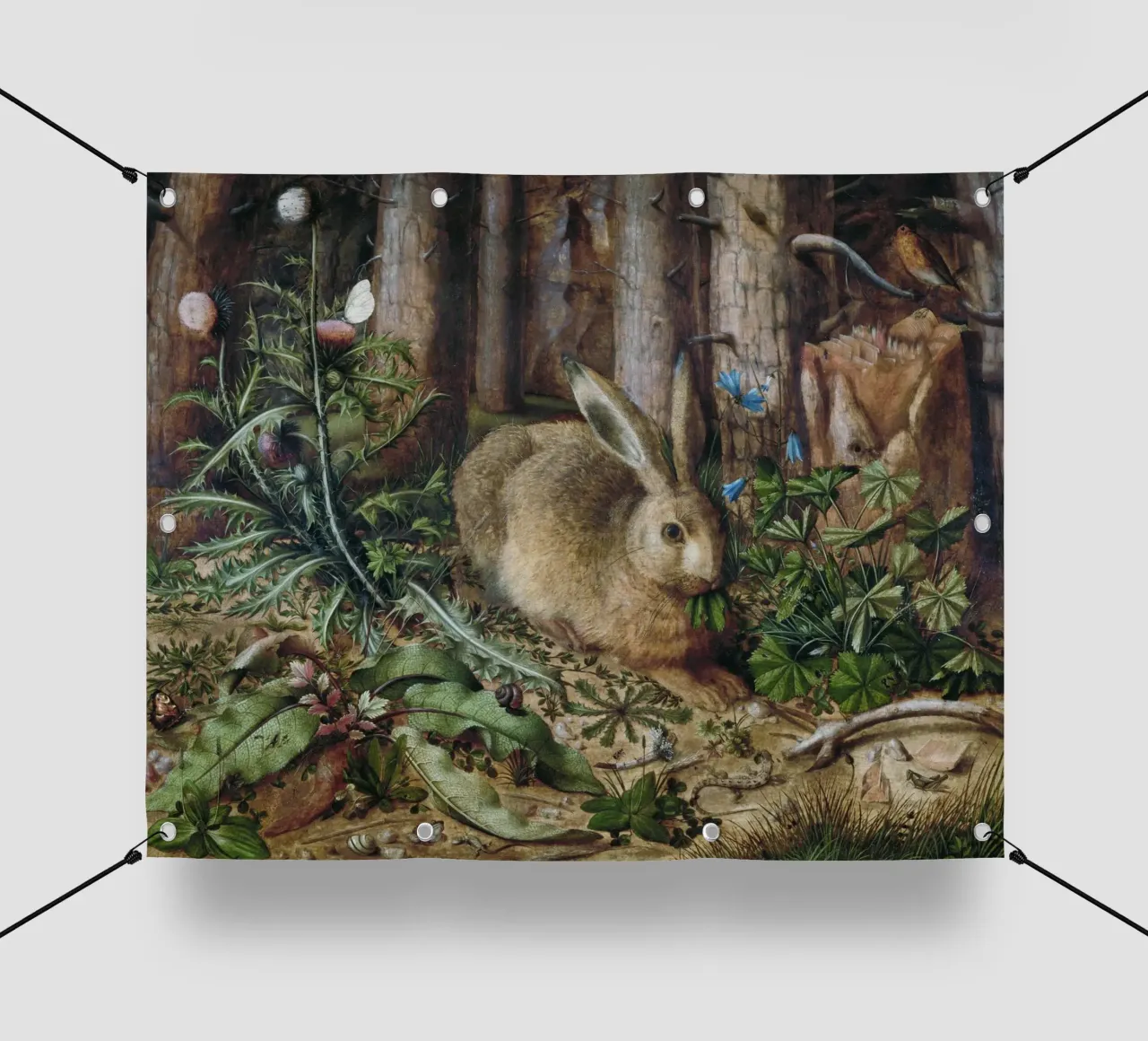 A Hare in the Forest telo in pvc da vintageshop
