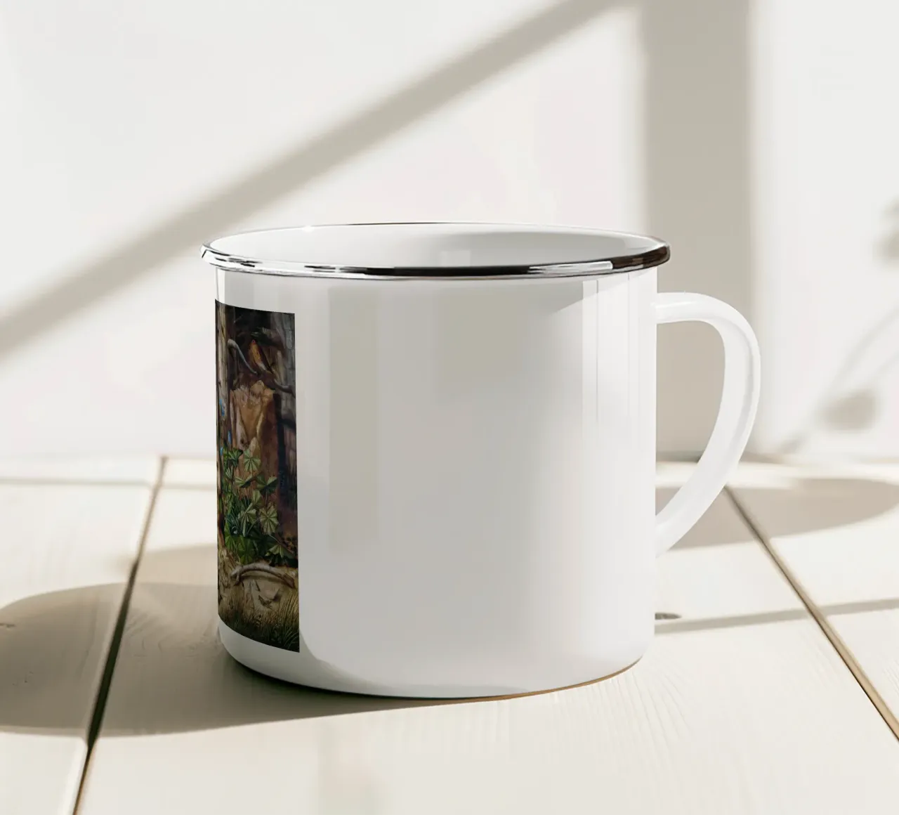 A Hare in the Forest tazza in smalto da vintageshop
