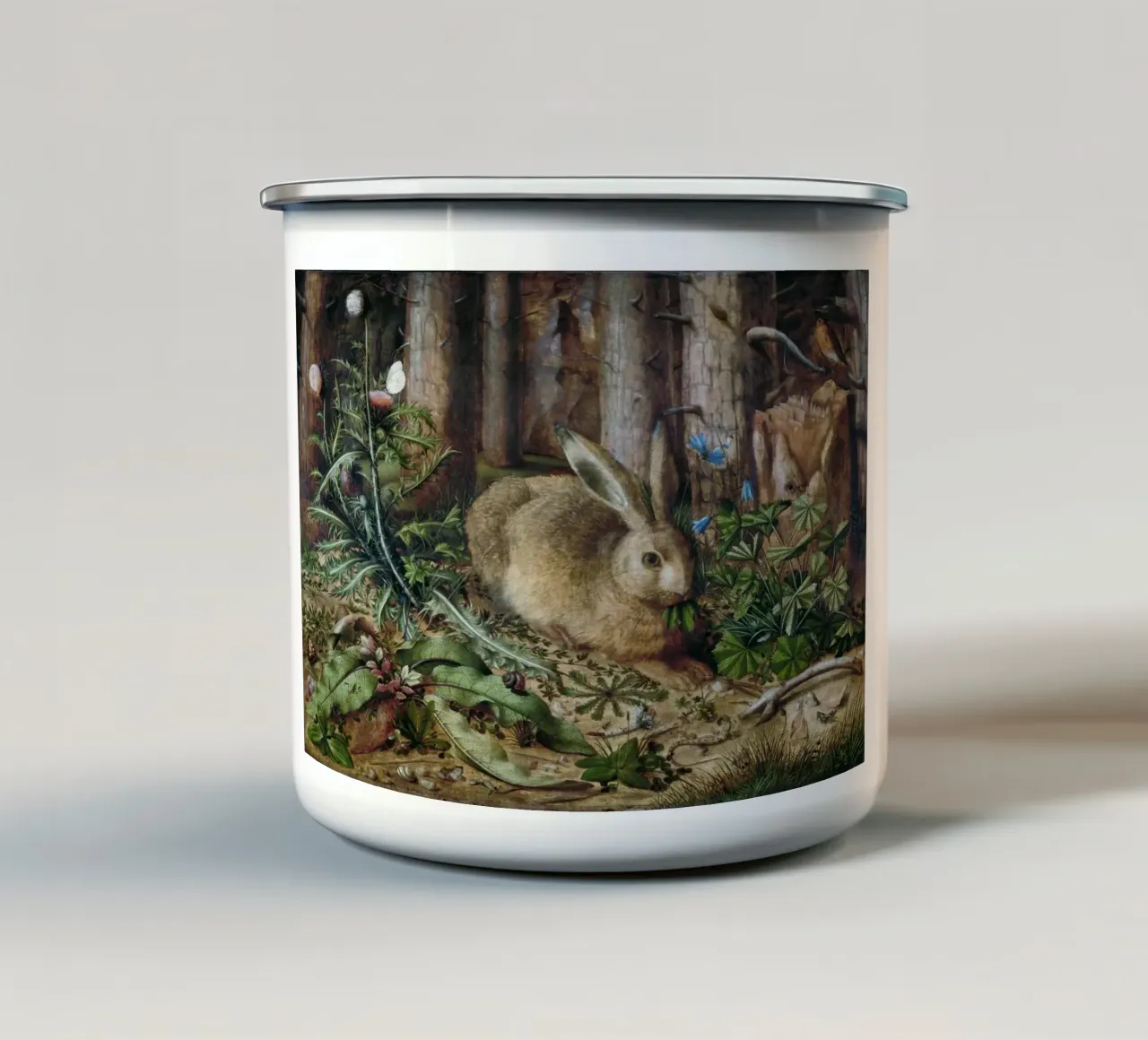 A Hare in the Forest tazza in smalto da vintageshop